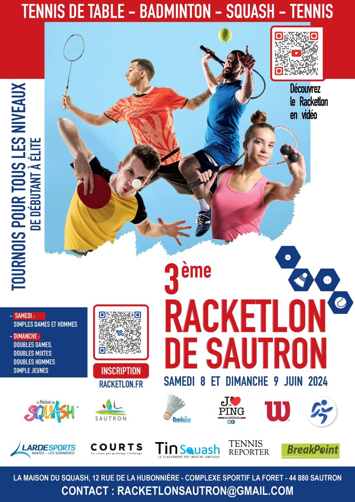 Affiche de 3ème Racketlon de Sautron