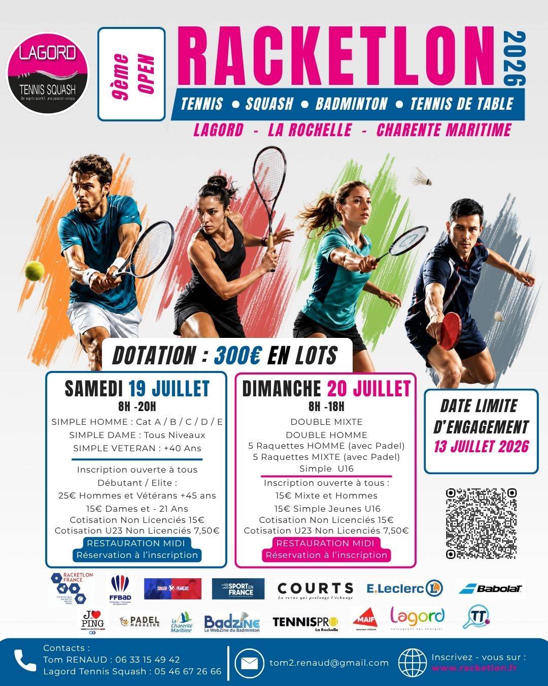 Affiche de 18-19/07 - 9ème Open La Rochelle-Lagord (17)
