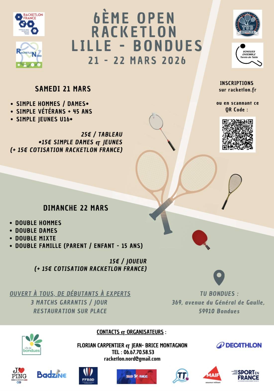 Affiche de 6ème Open de Lille-Bondues