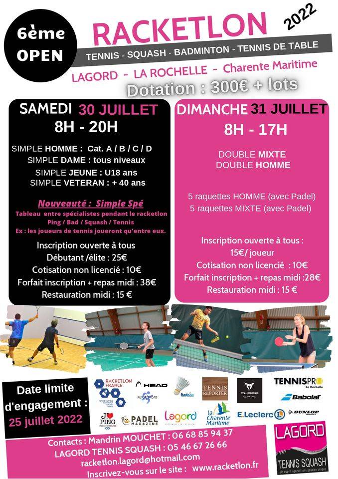 Affiche de 6ème open de Lagord-La Rochelle