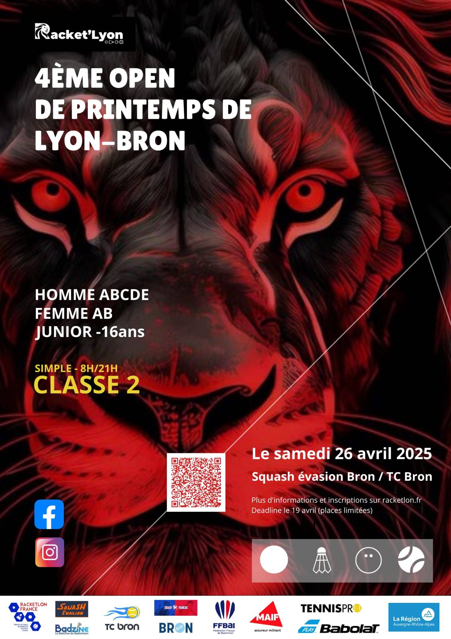 Affiche de 4e Open de printemps de Lyon-Bron