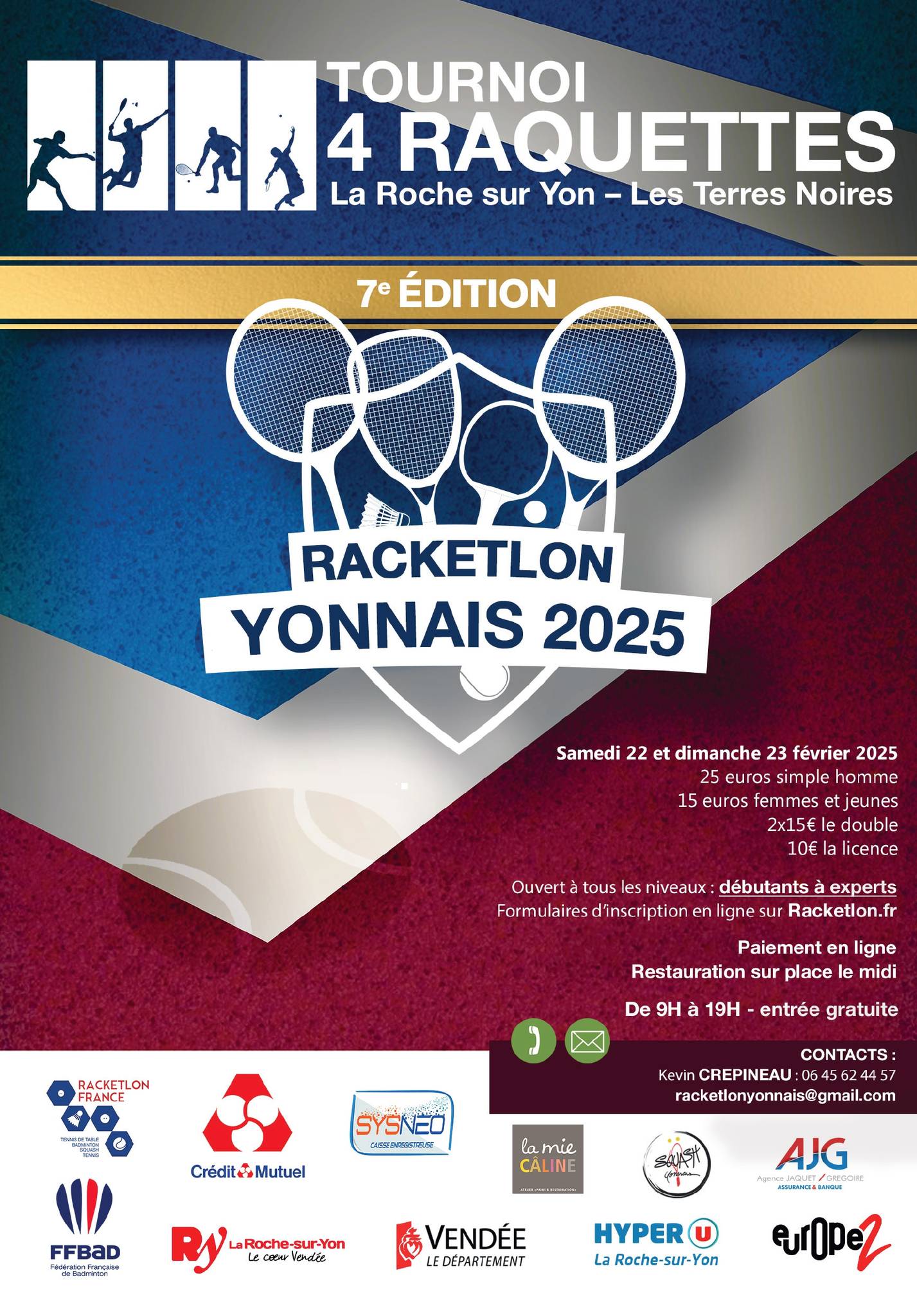Affiche de 7ème Racketlon Yonnais