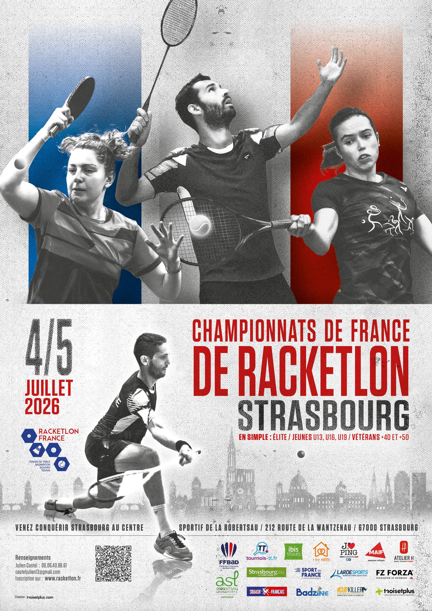 Affiche de 4-5/07 - 4èmes Championnats de France de simple
