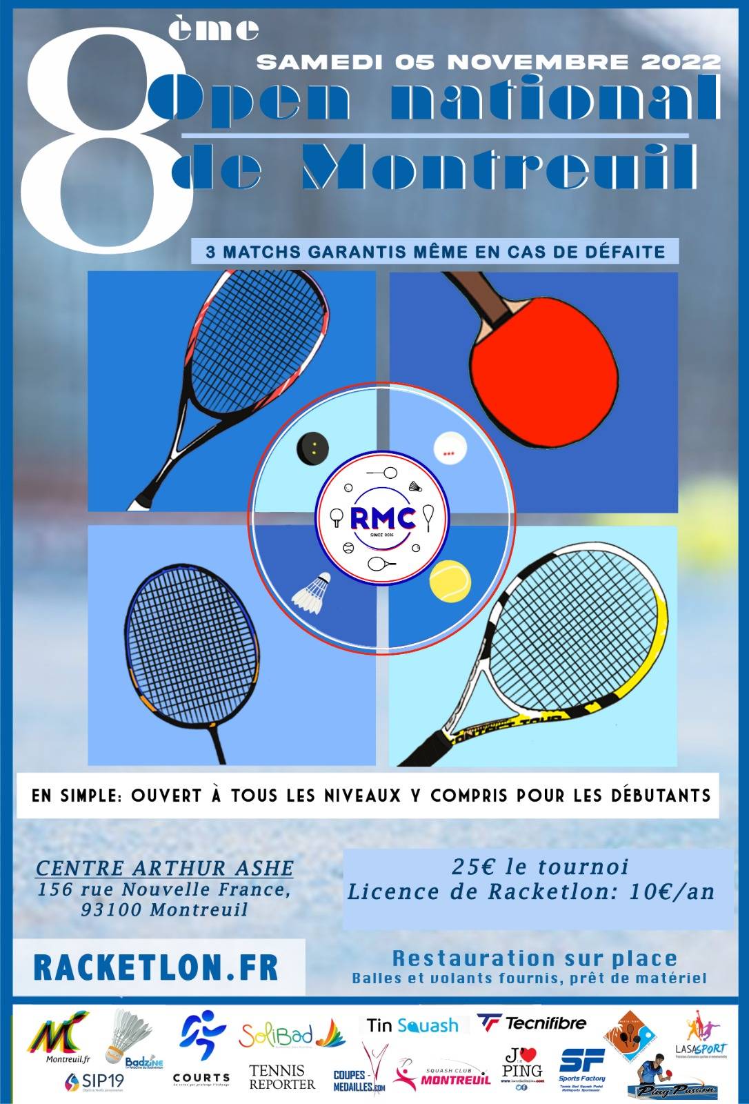 Affiche de 8ème open national de Montreuil (simple)