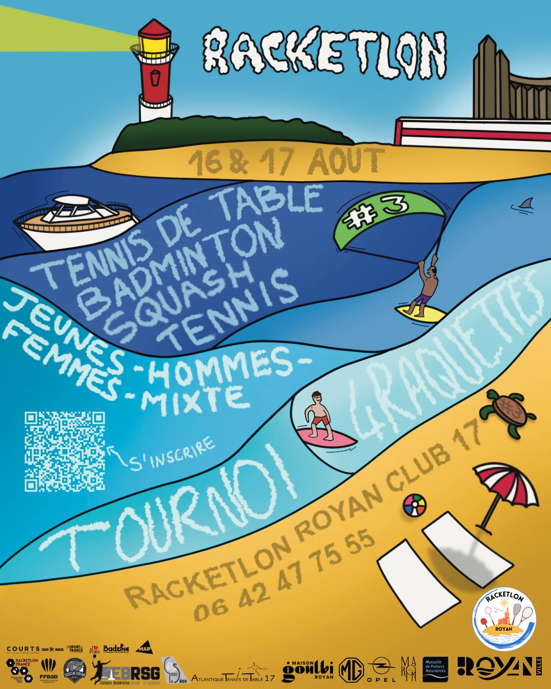 Affiche de 3ème Racketlon de Royan