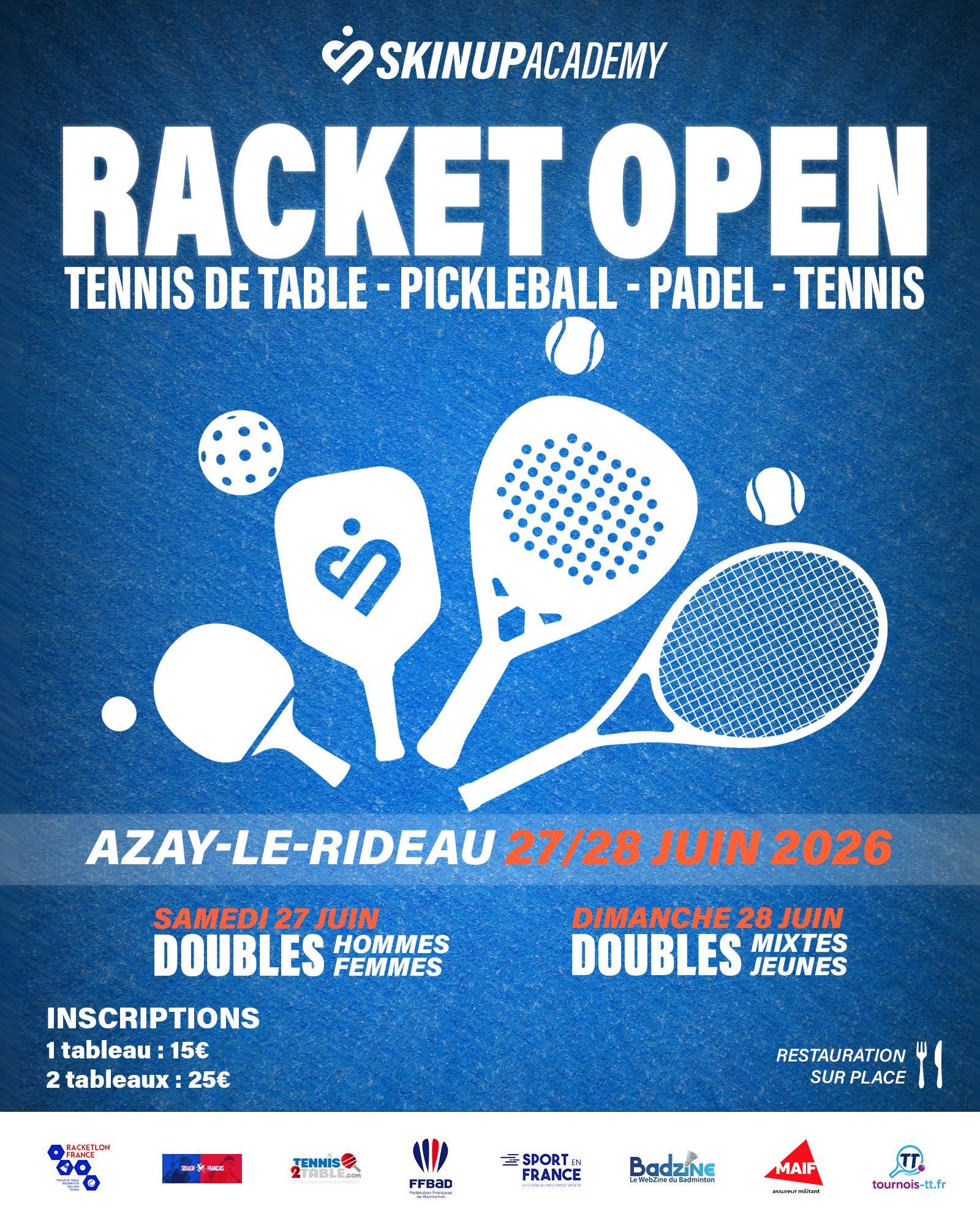 Affiche de Racket Open Skinup 2026