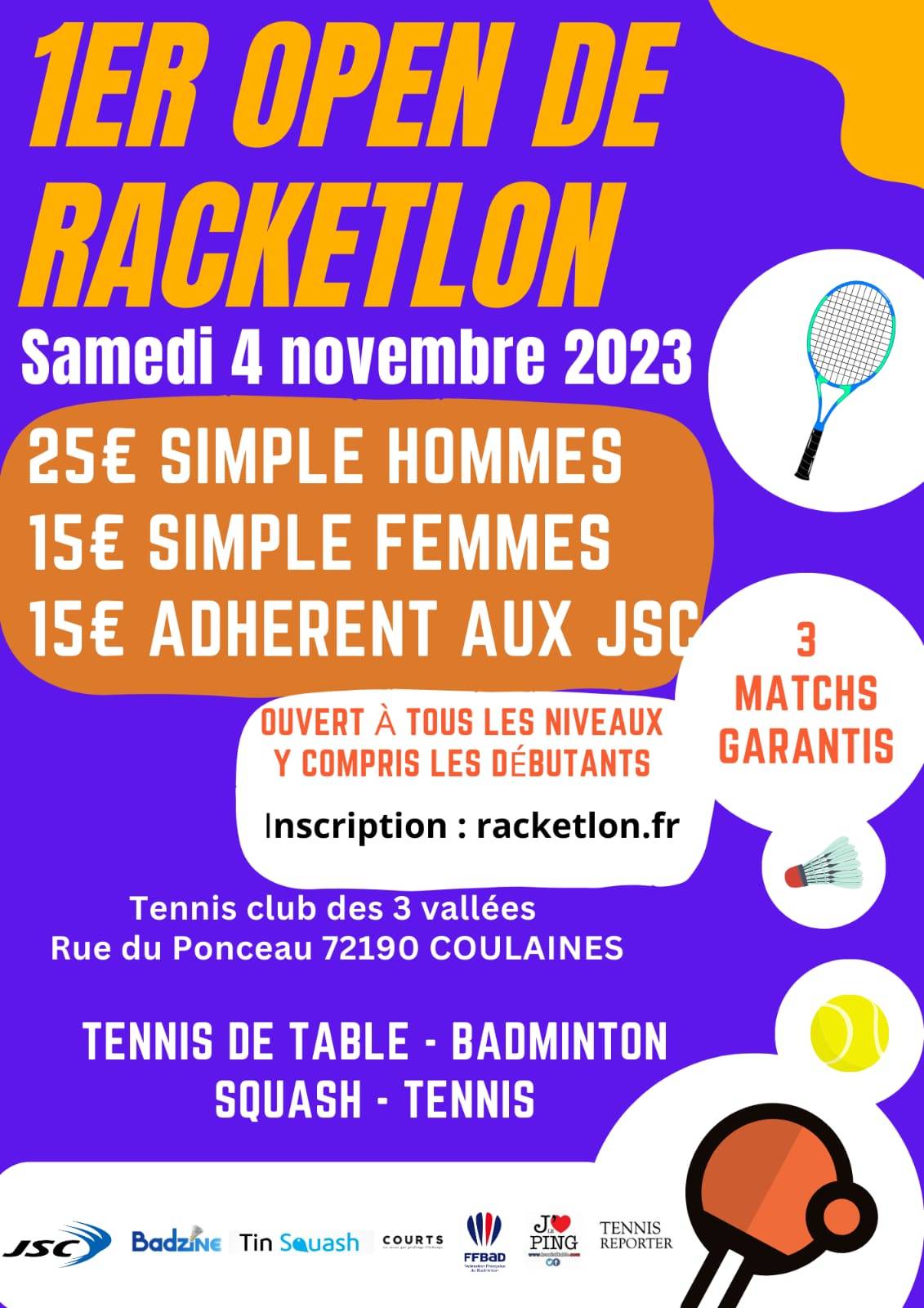 Affiche de 1er Open de Coulaines