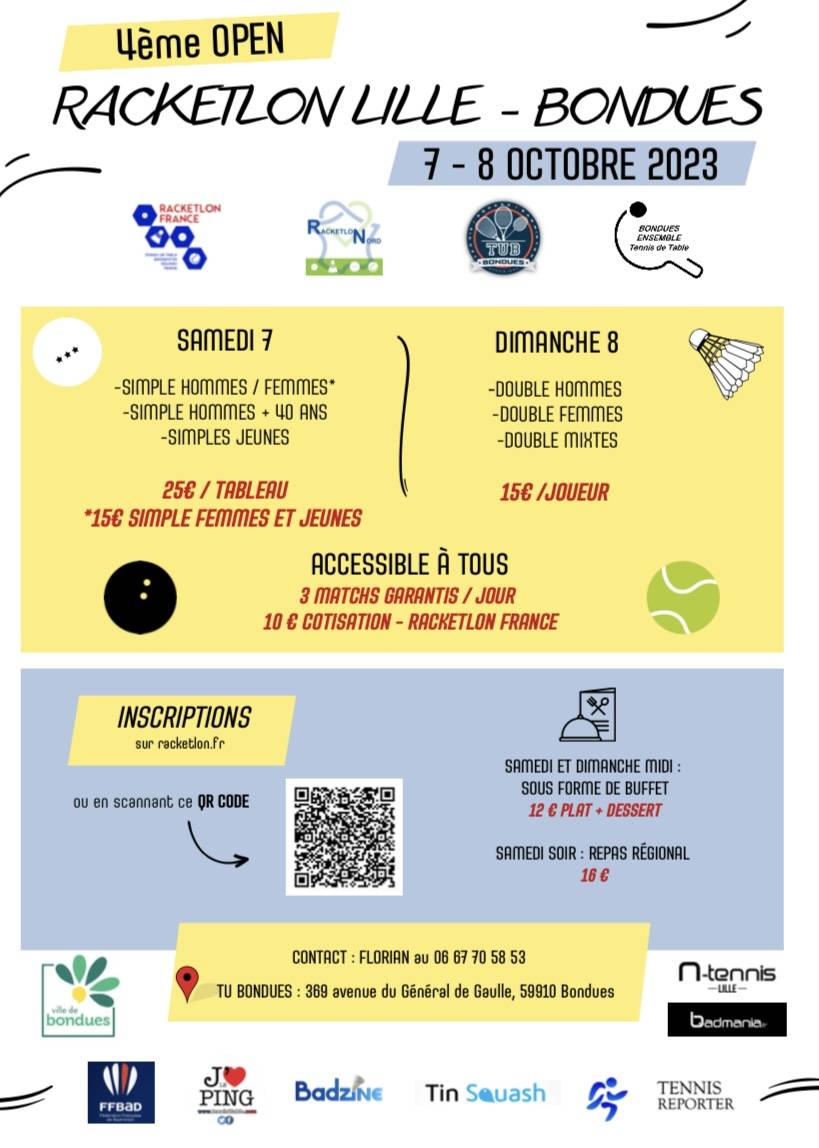 Affiche de 4ème open de Lille-Bondues