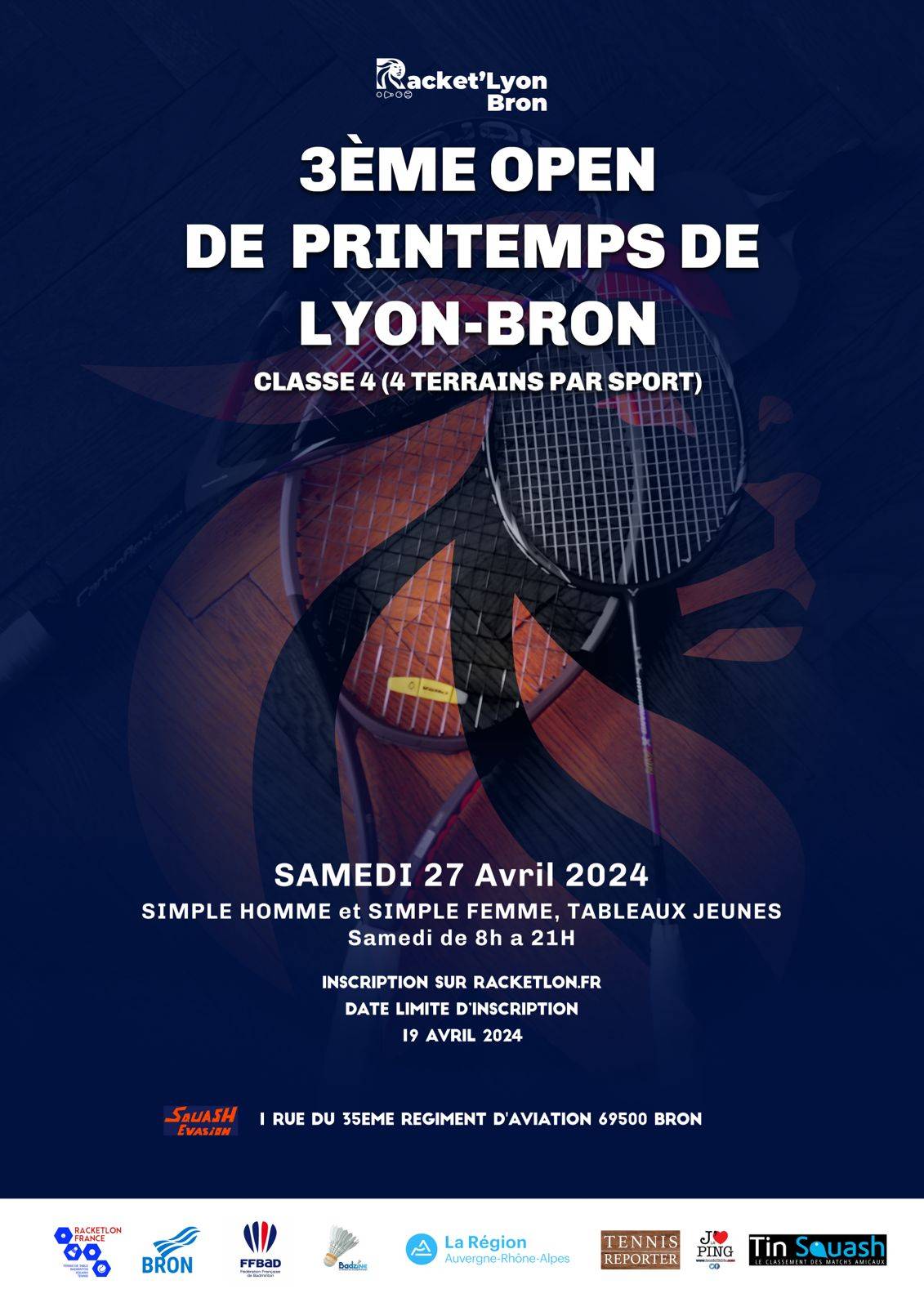 Affiche de 3e Open de printemps de Lyon-Bron