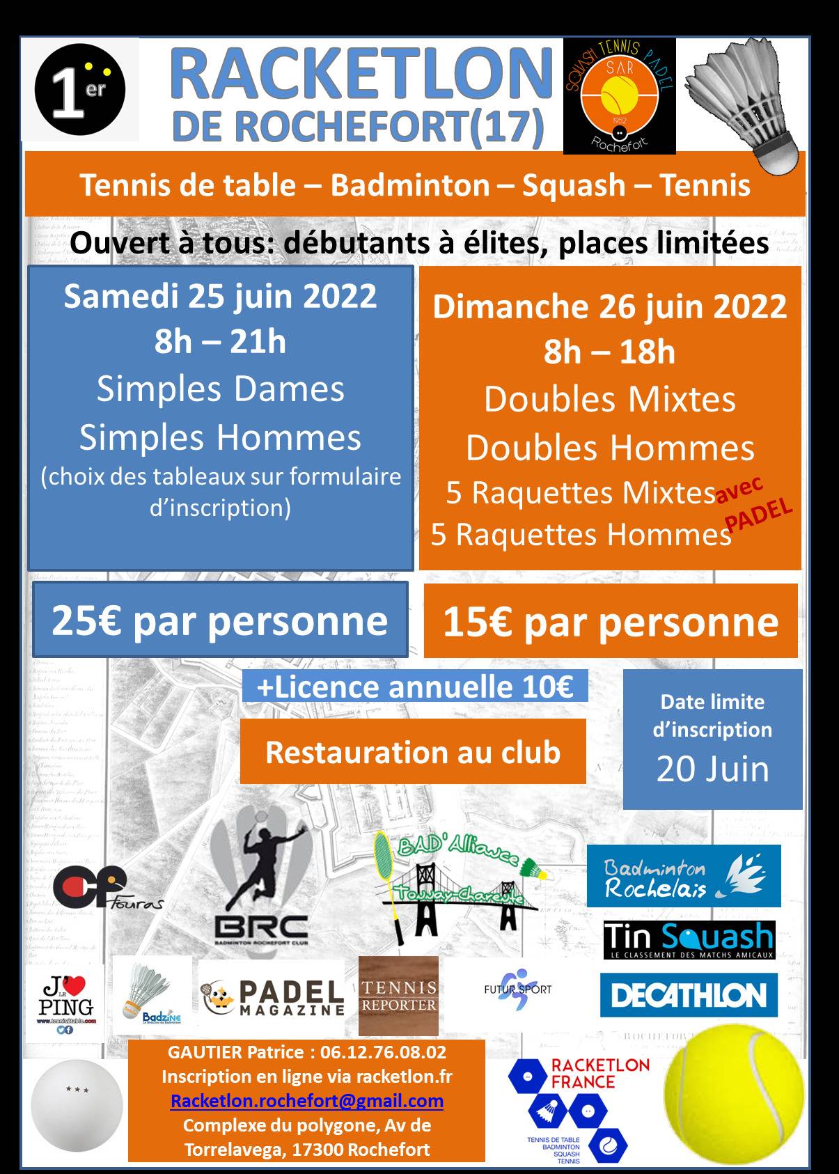 Affiche de 1er open de Rochefort